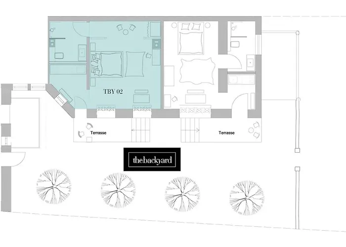 アパート Exklusive Designferienwohnung The Backyard Tby 02